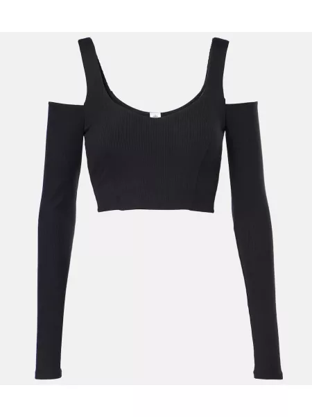 Crop top Alo Yoga svart