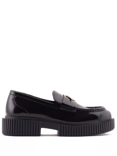 Læder loafers Armani Exchange sort