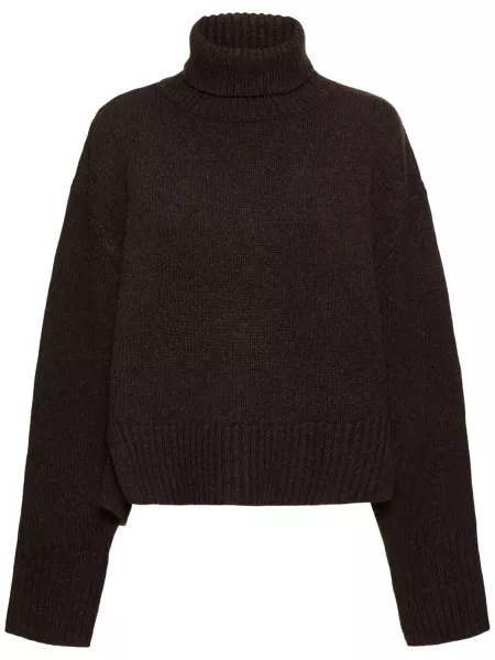 Kort sweater i uld Axel Arigato brun