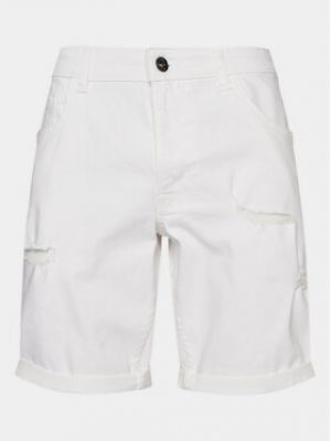 Shorts en jean slim Redefined Rebel blanc