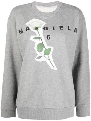 Sweatshirt mit print Mm6 Maison Margiela grau