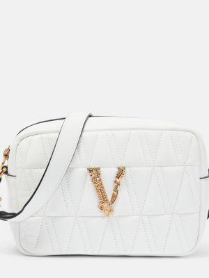 Белая кожаная сумка через плечо Versace