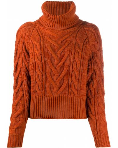 Jersey de punto de cuello vuelto de tela jersey Dolce & Gabbana naranja