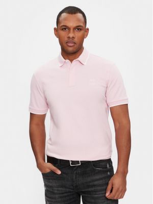 Polo majica slim fit Boss ružičasta