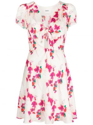 Obleka s cvetličnim vzorcem s potiskom z v-izrezom Ba&sh
