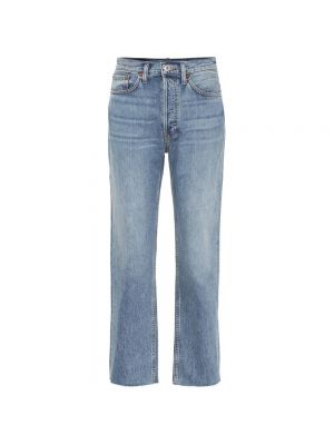 Spodnie z wysoką talią jeansowe Re/done - niebieski