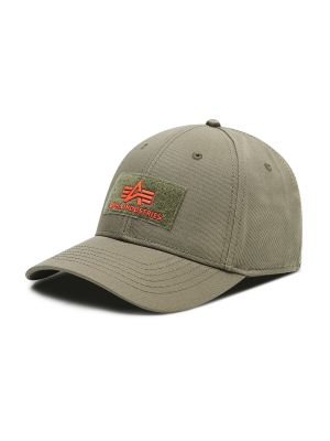Șapcă din bumbac Alpha Industries verde