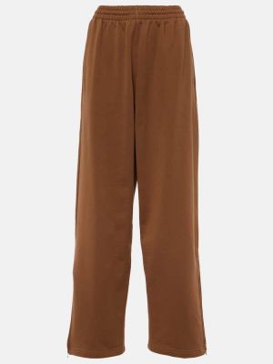 Pantaloni di cotone in jersey Wardrobe.nyc marrone