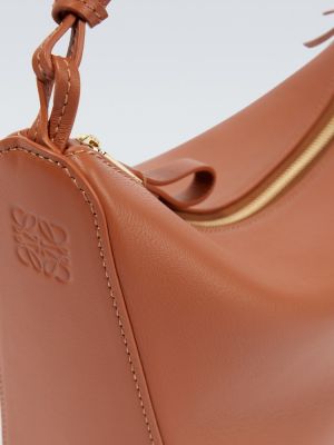 Kožená kožená kabelka Loewe hnedá