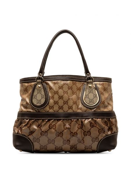 Τσάντα με πετραδάκια Gucci Pre-owned καφέ