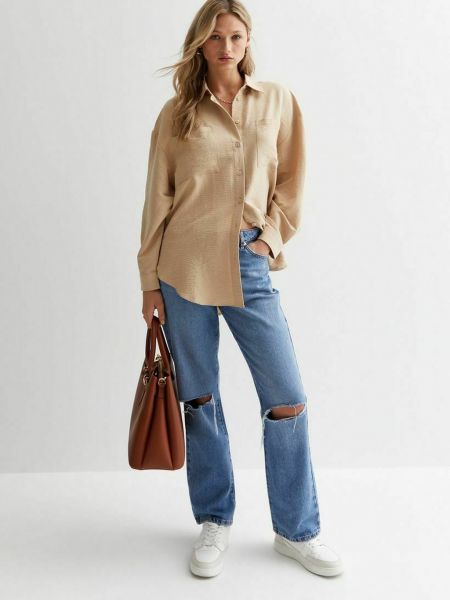 Блузка с длинным рукавом с карманами New Look