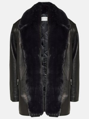 Кожаная куртка Magda Butrym черная
