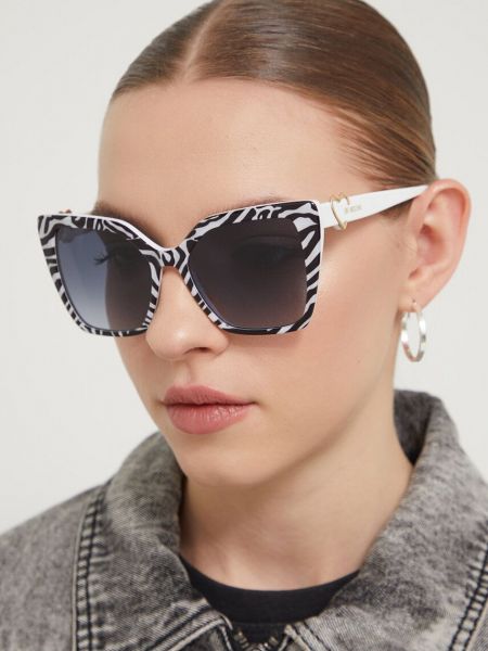 Okulary przeciwsłoneczne Love Moschino białe