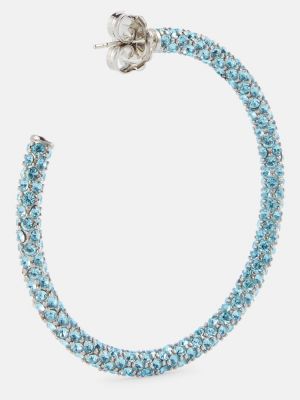 Ohrring mit kristallen Amina Muaddi blau