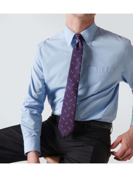 Cravată de mătase din jacard Gucci