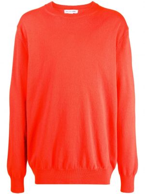 Vilnonis megztinis apvaliu kaklu Comme Des Garçons Shirt oranžinė