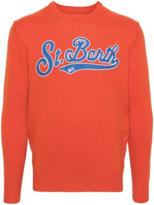 Пуловер бродиран Mc2 Saint Barth оранжево