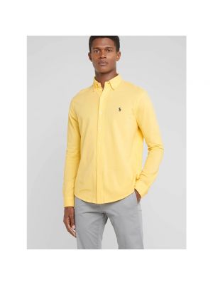 Koszula bawełniana Ralph Lauren żółta