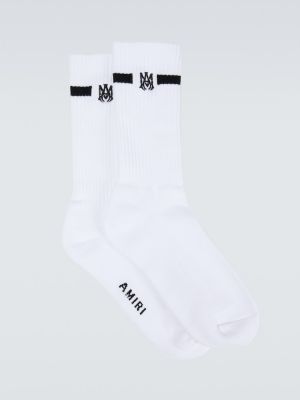 Bavlněné ponožky Amiri bílé