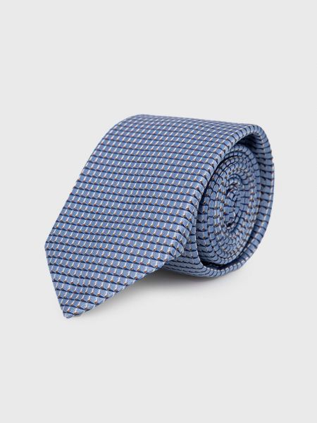 Копринена вратовръзка Boss синьо