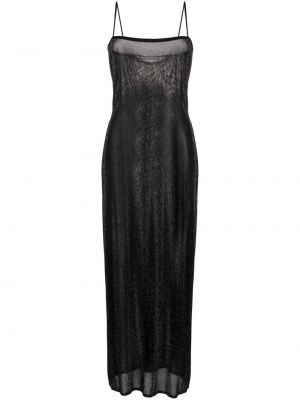 Κοκτέιλ φόρεμα με χάντρες Alexander Wang μαύρο
