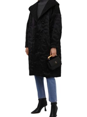 Утепленное пальто Giorgio Armani черное