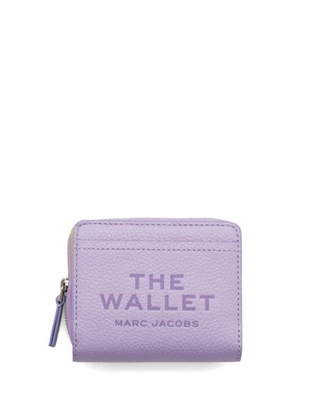 Iš natūralios odos piniginė Marc Jacobs violetinė
