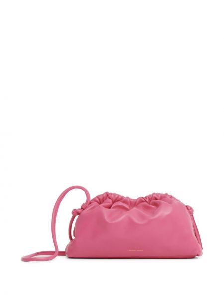 Kožna clutch torbica Mansur Gavriel ružičasta