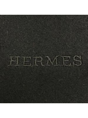 Bufanda de cachemir con estampado de cachemira Hermès Vintage negro