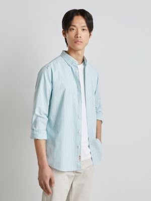 Camisa a rayas manga larga Easy Wear azul