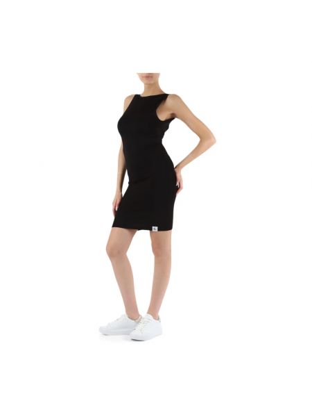 Sukienka mini z głębokim dekoltem Calvin Klein Jeans czarna