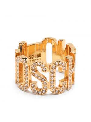 Prsten Moschino zlatna