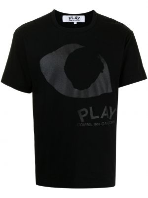 Bavlnené tričko s potlačou Comme Des Garçons Play čierna