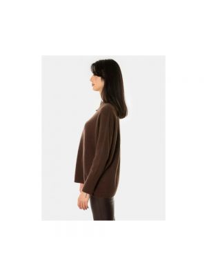 Jersey de cachemir de tela jersey con estampado de cachemira Vanisé marrón