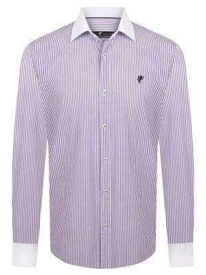 Джинсовая рубашка на пуговицах Denim Culture фиолетовая