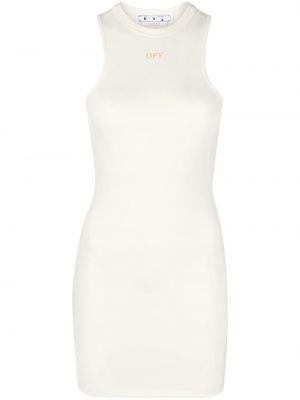 Kleid mit print Off-white weiß