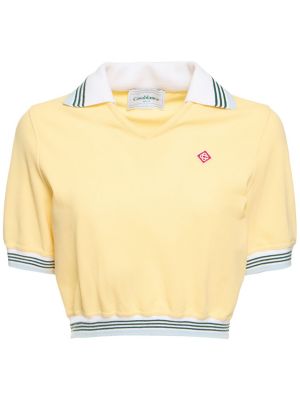 Medvilninis polo marškinėliai Casablanca geltona