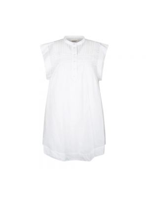 Biała sukienka mini bez rękawów Isabel Marant