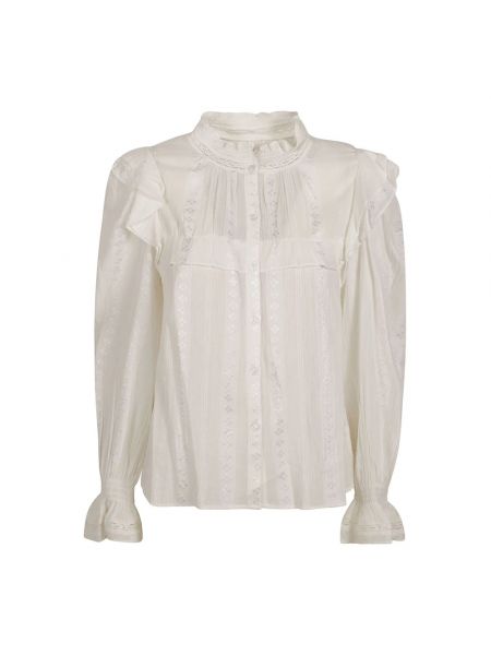 Satynowa koszula Isabel Marant biała