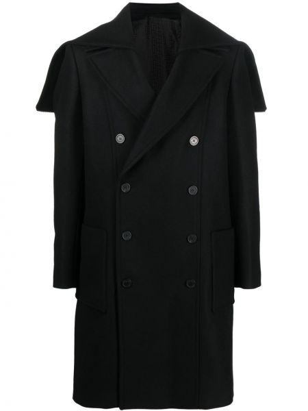 Cappotto di lana Balmain nero