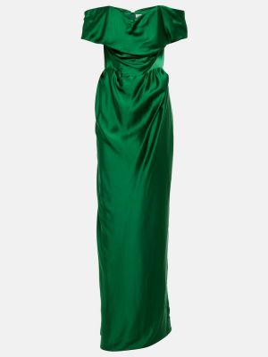 Satīna maksi kleita Vivienne Westwood zaļš
