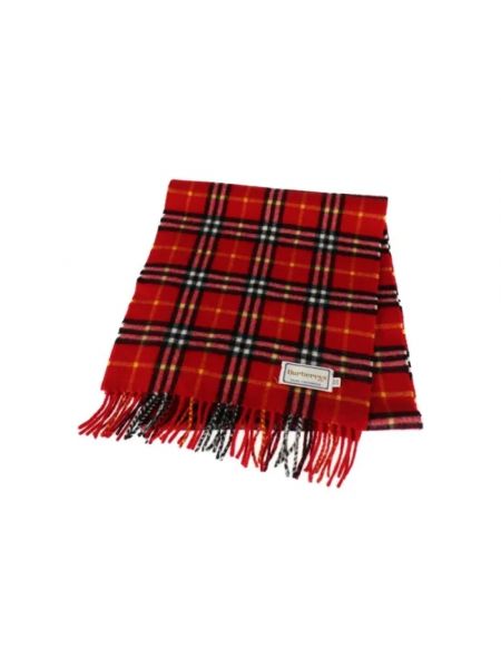Bufanda de lana retro Burberry Vintage rojo