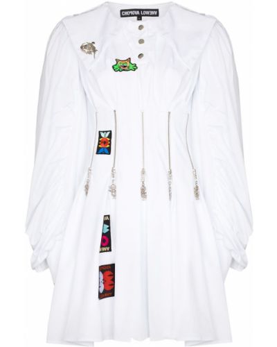 Vestido con cremallera Chopova Lowena blanco