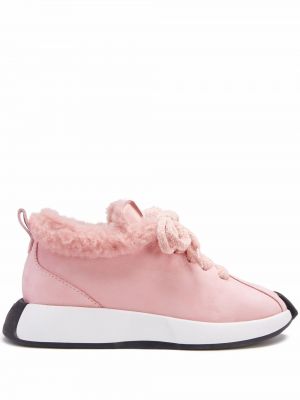 Leder sneaker Giuseppe Zanotti pink