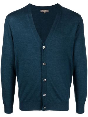 Cardigan en tricot à col v N.peal bleu