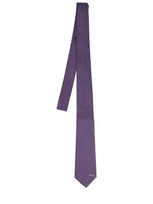 Cravatta di seta di seta in tessuto jacquard Gucci