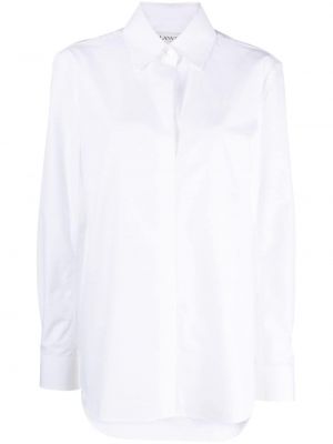 Памучна риза Lanvin бяло