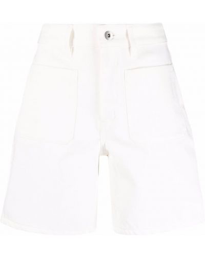 Shorts di jeans a vita alta Jil Sander bianco