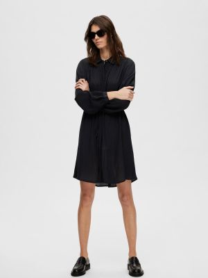 Robe chemise Selected Femme noir