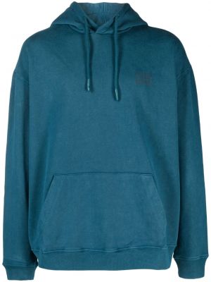 Pamučna hoodie s kapuljačom s printom od jersey Over Over plava
